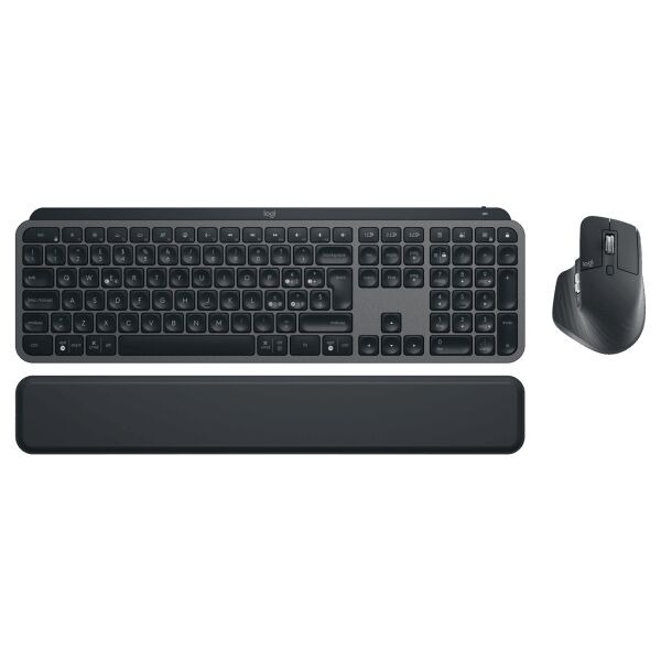 logitech mx keys s combo tastiera mouse incluso rf senza fili + bluetooth qwerty italiano grafite [920-011609]