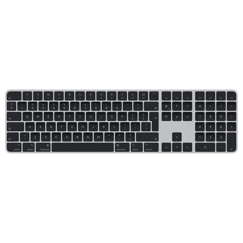 apple magic keyboard tastiera usb + bluetooth qwerty inglese argento, nero [mmmr3z/a]