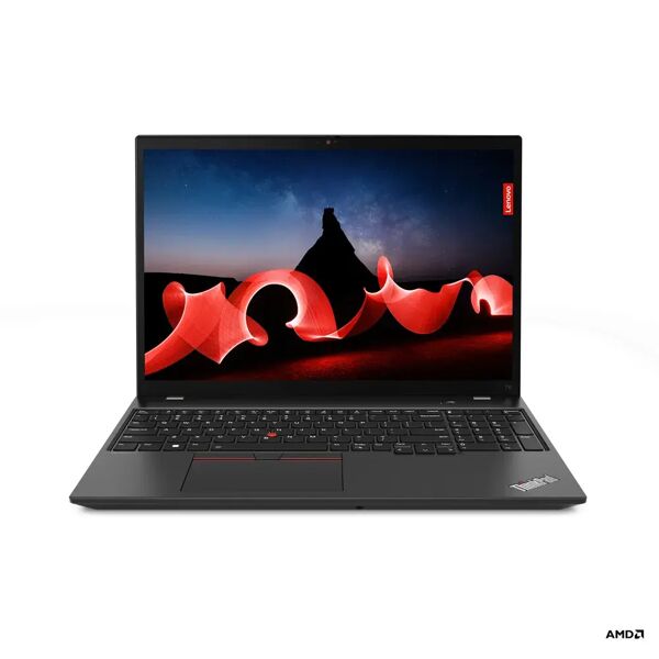 lenovo notebook  thinkpad t16 gen 2 (amd) amd ryzen™ 5 pro 7540u computer portatile 40,6 cm (16) wuxga 16 gb lpddr5x-sdram 512 ssd wi-fi 6e (802.11ax) windows 11 pro nero [21k7000nix]