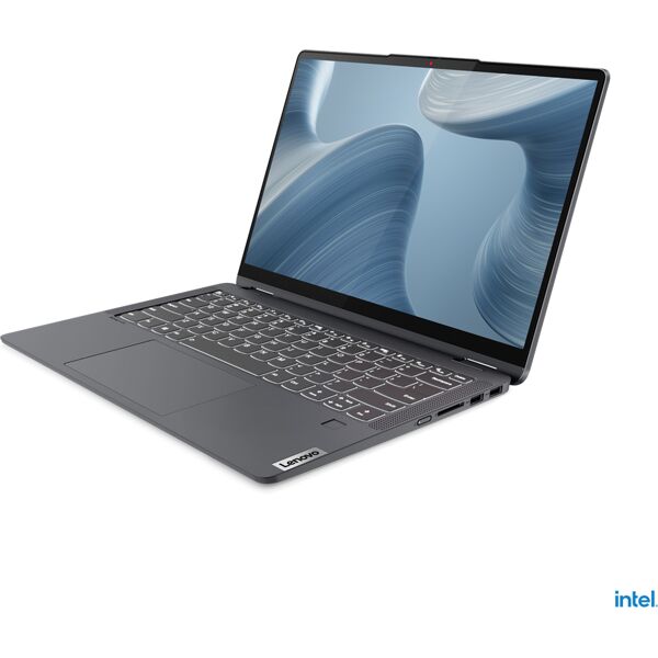 lenovo notebook  ideapad flex 5 14iau7 intel® core™ i5 i5-1235u ibrido (2 in 1) 35,6 cm (14) touch screen wuxga 16 gb lpddr4x-sdram 512 ssd wi-fi 6 (802.11ax) windows 11 home grigio [82r700lpix]