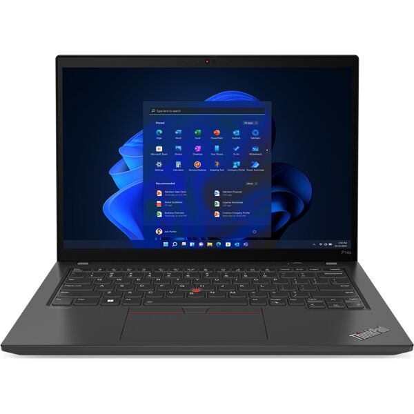 lenovo notebook  thinkpad p14s amd ryzen™ 7 pro 7840u workstation mobile 35,6 cm (14) wuxga 32 gb lpddr5x-sdram 1 tb ssd wi-fi 6e (802.11ax) windows 11 pro nero [21k5000aix]