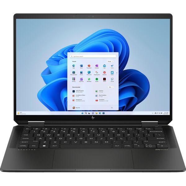 hp notebook  spectre x360 14-eu0001nl ibrido (2 in 1) 35,6 cm (14) touch screen 2.8k intel core ultra 5 125h 16 gb lpddr5x-sdram 1 tb ssd wi-fi 7 (802.11be) windows 11 home nero [9v9k6ea#abz]