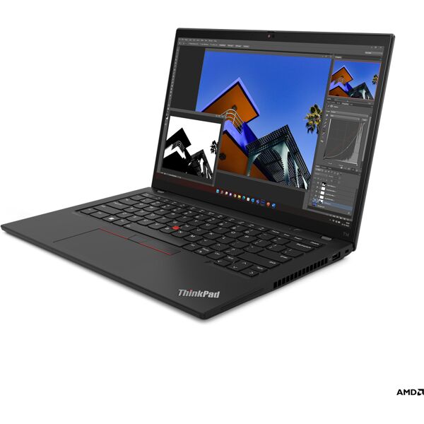 lenovo notebook  thinkpad t14 gen 4 (amd) amd ryzen™ 7 pro 7840u computer portatile 35,6 cm (14) wuxga 16 gb lpddr5x-sdram 512 ssd wi-fi 6e (802.11ax) windows 11 pro nero [21k3001gix]