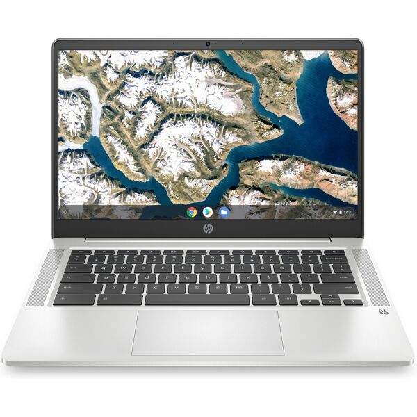 hp notebook  chromebook 14a-na0071nl 35,6 cm (14) full hd intel® celeron® n4120 4 gb lpddr4-sdram 64 emmc wi-fi 5 (802.11ac) chromeos argento [8f8w6ea#abz]