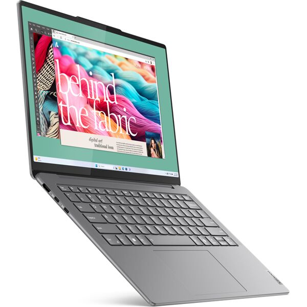 lenovo notebook  yoga slim 7 computer portatile 35,6 cm (14) wuxga intel core ultra 155h 32 gb lpddr5x-sdram 1 tb ssd wi-fi 6e (802.11ax) windows 11 home grigio [83cv004cix]