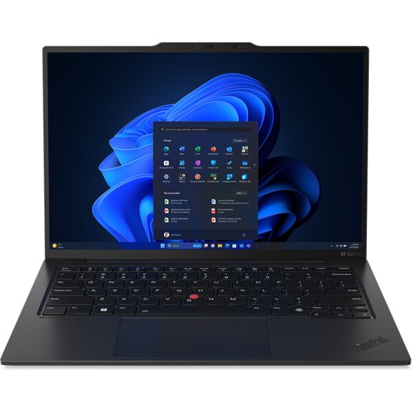 lenovo notebook  thinkpad x1 carbon gen 12 intel core ultra 7 155u computer portatile 35,6 cm (14) wuxga 32 gb lpddr5x-sdram 2 tb ssd wi-fi 6e (802.11ax) windows 11 pro nero [21kc005six]