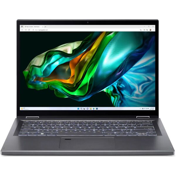 acer notebook  aspire 5 spin 14 a5sp14-51mtn-54fb intel® core™ i5 i5-1335u ibrido (2 in 1) 35,6 cm (14) touch screen wuxga 8 gb ddr5-sdram 512 ssd wi-fi 6 (802.11ax) windows 11 home grigio [nx.khket.001]