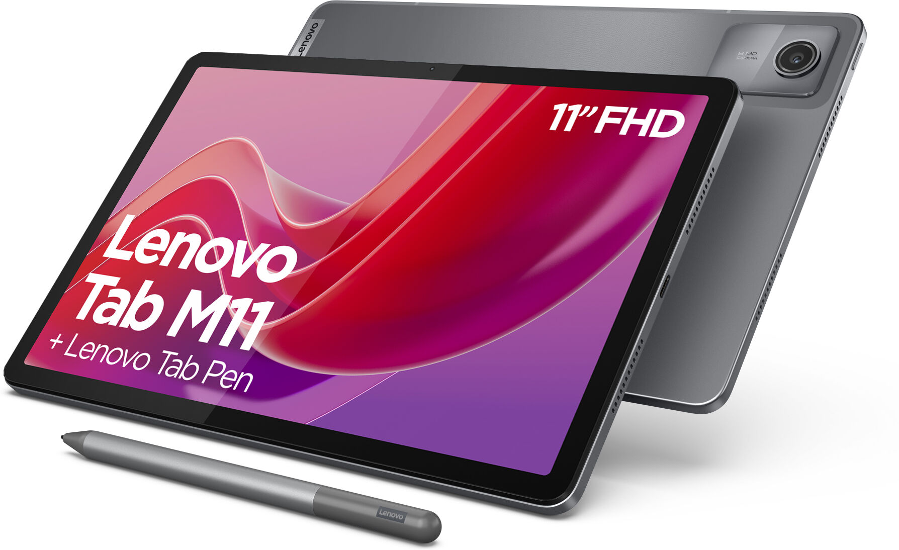 lenovo tablet  tab m11 tb330fu + pen ktk g88 4gb 128gb wifi 10.95inch 1920*1200 ips 90hz luna grey android 13 [zada0134se]