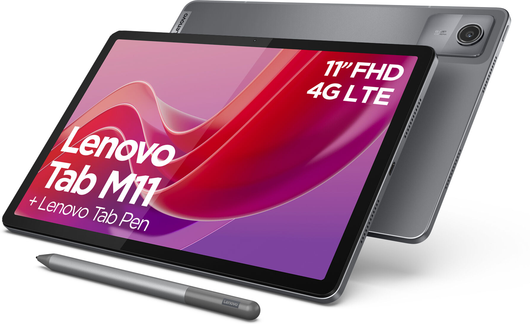 lenovo tablet  tab m11 tb330xu + pen ktk g88 4gb 128gb lte 10.95inch 1920*1200 ips 90hz luna grey android 13