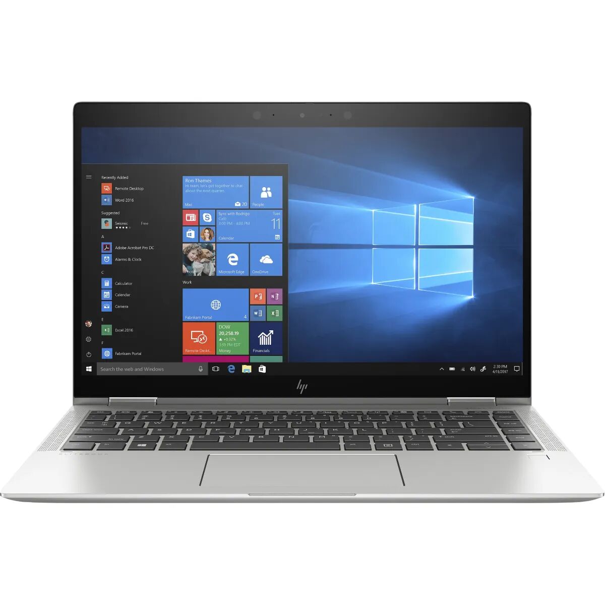 HP Notebook  EliteBook x360 1040 G6 Intel® Core™ i5 i5-8265U Ibrido (2 in 1) 35,6 cm (14") Touch screen Full HD 8 GB DDR4-SDRAM 256 SSD Wi-Fi 6 (802.11ax) Windows 10 Pro Argento [7KN26EA]