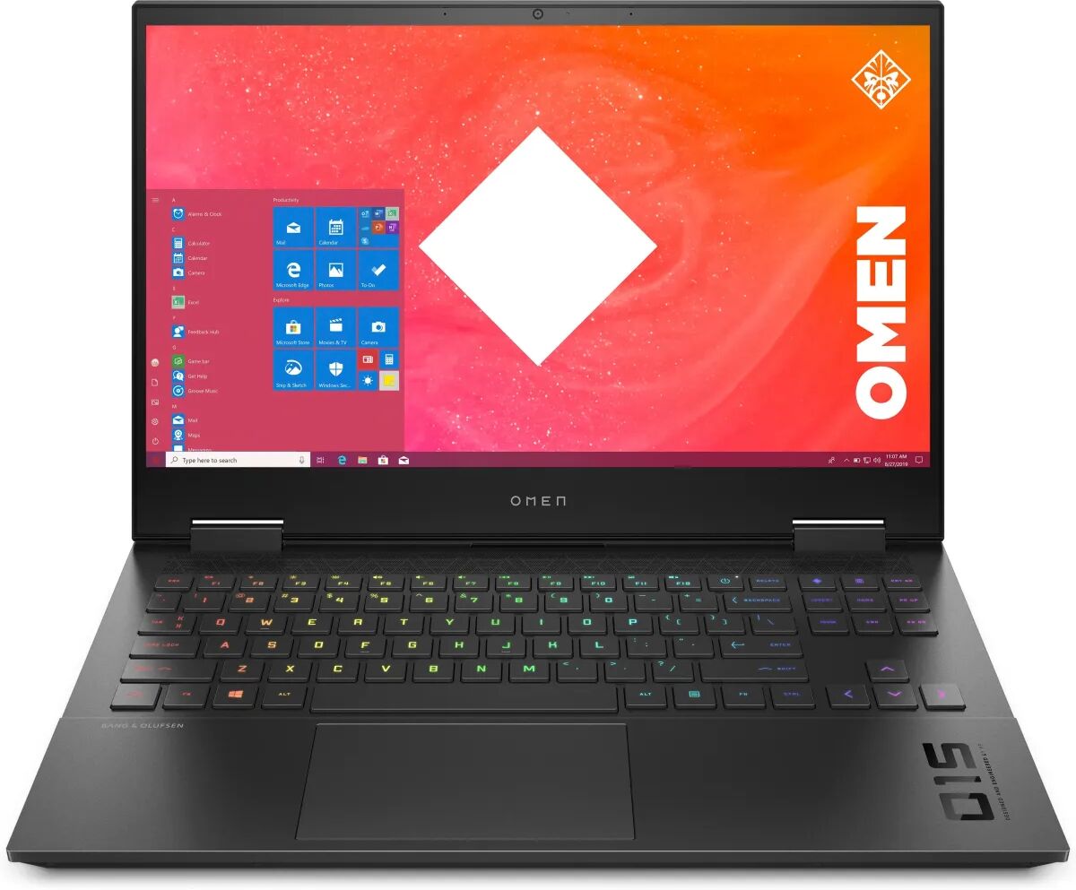 HP Notebook  OMEN 15-ek0014nl Intel® Core™ i7 i7-10750H Computer portatile 39,6 cm (15.6") Full HD 16 GB DDR4-SDRAM 1 TB SSD NVIDIA GeForce RTX 2070 Super Max-Q Wi-Fi 6 (802.11ax) Windows 10 Home Nero [1C4P7EA]