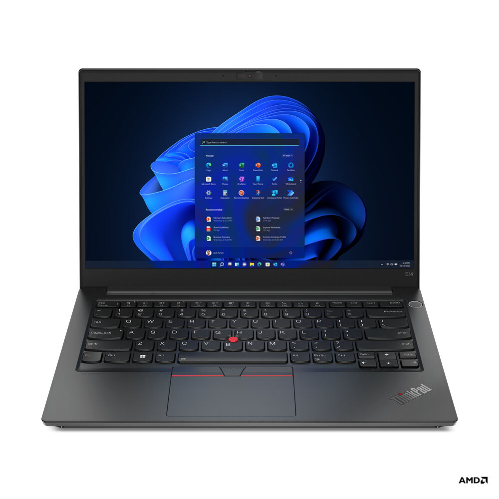 Lenovo Notebook  ThinkPad E14 Gen 4 (AMD) AMD Ryzen™ 5 5625U Computer portatile 35,6 cm (14") Full HD 8 GB DDR4-SDRAM 512 SSD Wi-Fi 6 (802.11ax) Windows 11 Pro Nero [21EB0043IX]
