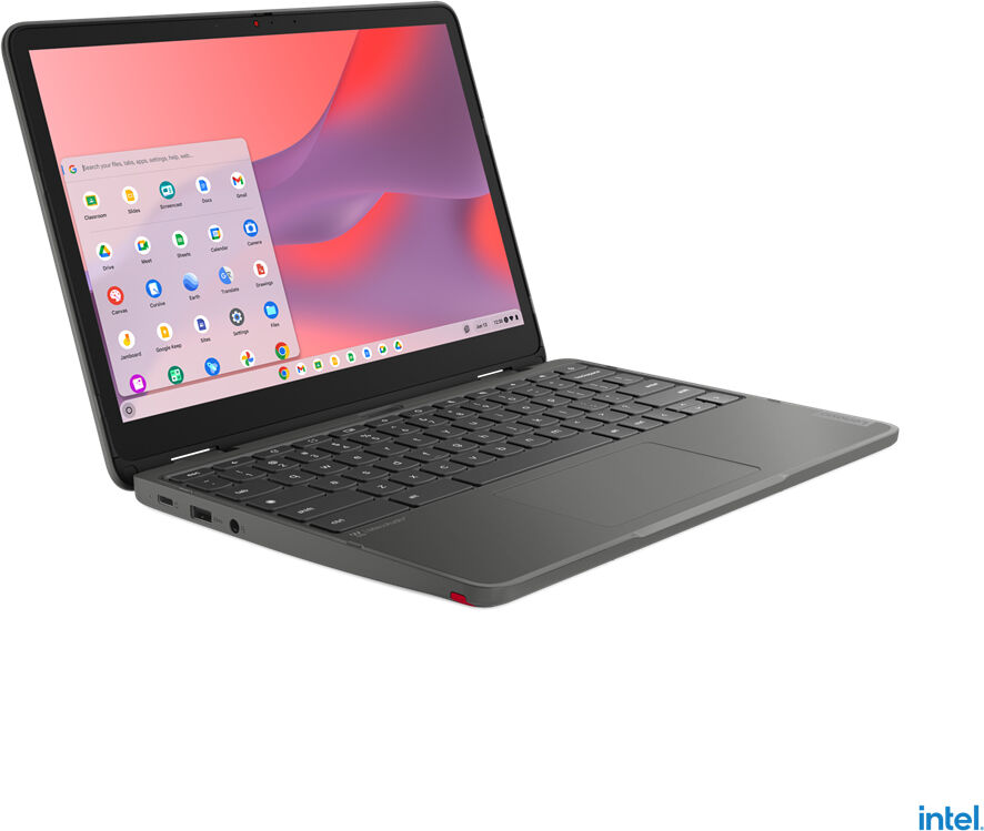 Lenovo Notebook  500e Yoga Chromebook Intel® N N200 31 cm (12.2") Touch screen WUXGA 8 GB LPDDR5-SDRAM 128 eMMC Wi-Fi 6E (802.11ax) ChromeOS Grigio [82W4000KIX]