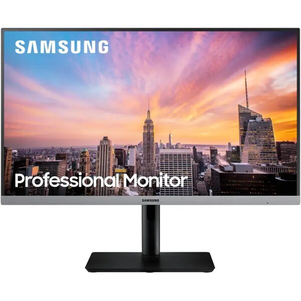 samsung monitor  ls24r650fdu led display 60,5 cm (23.8) 1920 x 1080 pixel full hd nero, grigio [ls24r650fdu]