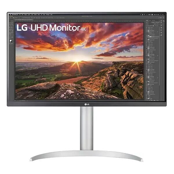 lg monitor  27up850n-w led display 68,6 cm (27) 3840 x 2160 pixel 4k ultra hd argento, nero [27up850n-w.beu]