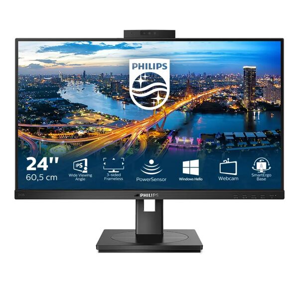 philips monitor  b line 242b1h/00 led display 60,5 cm (23.8) 1920 x 1080 pixel full hd nero [242b1h/00]