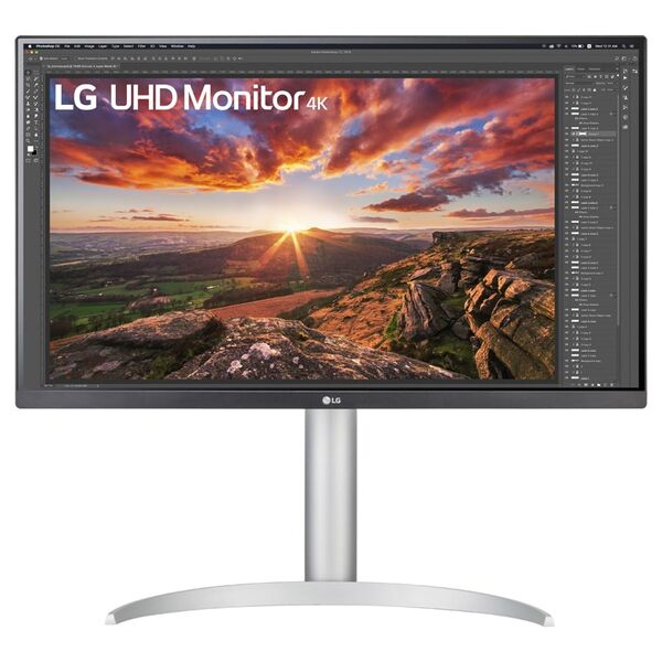 lg 27up85np-w monitor pc 68,6 cm (27) 3840 x 2160 pixel 4k ultra hd led argento [27up85np-w.beu]