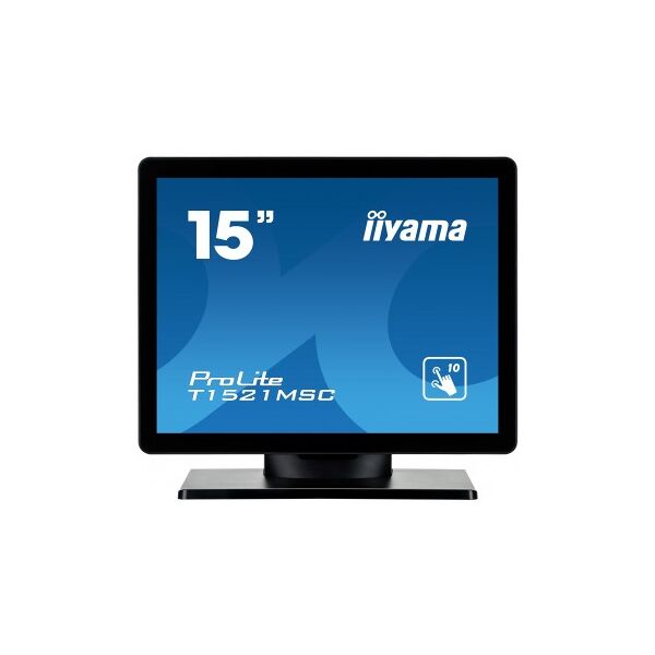 iiyama prolite t1521msc-b1 monitor pc 38,1 cm (15) 1024 x 768 pixel led touch screen da tavolo nero [t1521msc-b1]