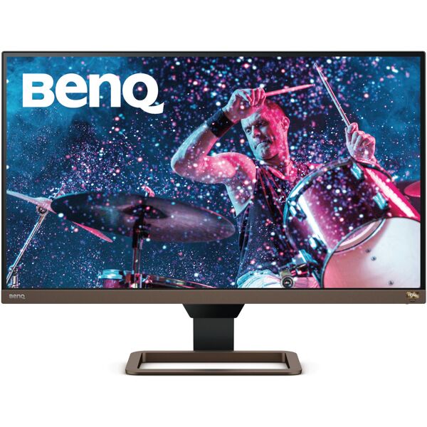 benq monitor  ew2780u led display 68,6 cm (27) 3840 x 2160 pixel 4k ultra hd nero, marrone [9h.lj7la.tbe]