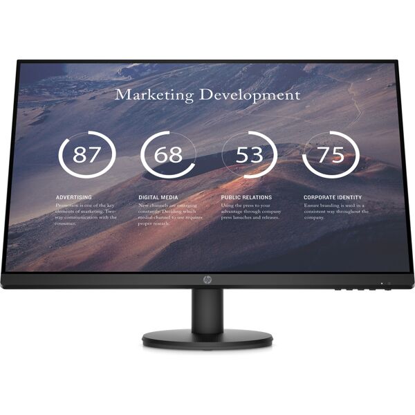 hp p27v g4 monitor pc 68,6 cm (27) 1920 x 1080 pixel full hd lcd nero [9tt20aa#abb]