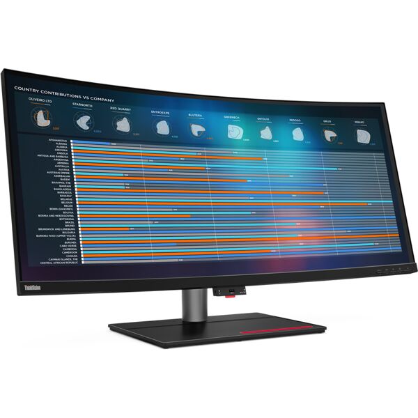 lenovo monitor  thinkvision p40w-20 100,8 cm (39.7) 5120 x 2160 pixel 5k ultra hd led nero [62c1gat6eu]