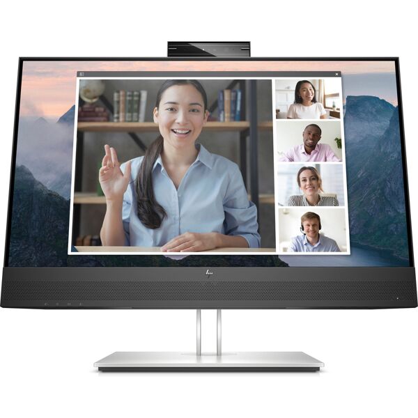 hp e24mv g4 monitor pc 60,5 cm (23.8) 1920 x 1080 pixel full hd nero, argento [169l0at#abb]