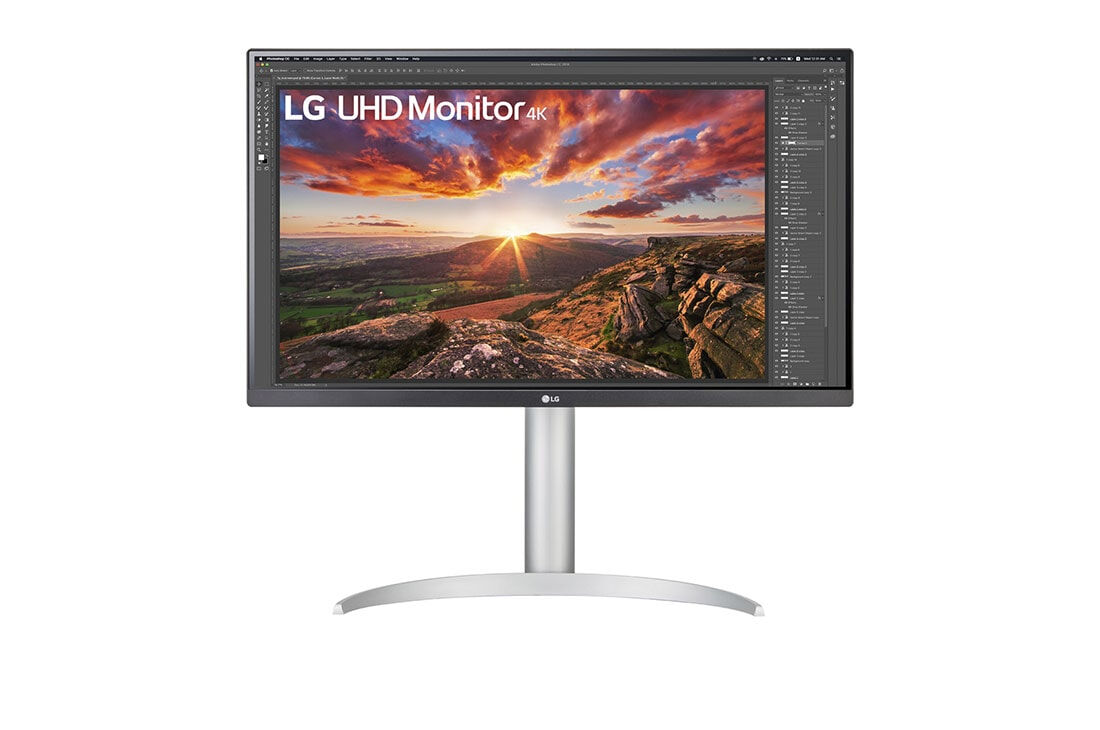 lg monitor  27up850n-w led display 68,6 cm (27) 3840 x 2160 pixel 4k ultra hd argento, nero [27up850n-w]