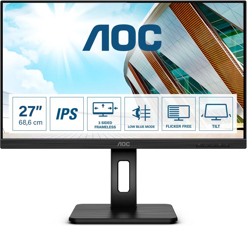 AOC Monitor  P2 Q27P2Q LED display 68,6 cm (27") 2560 x 1440 Pixel Quad HD Nero [Q27P2Q]