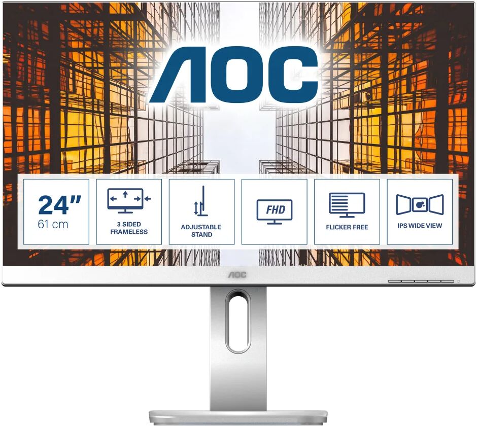 AOC P1 X24P1/GR Monitor PC 61 cm (24") 1920 x 1200 Pixel WUXGA LED Grigio [X24P1/GR]