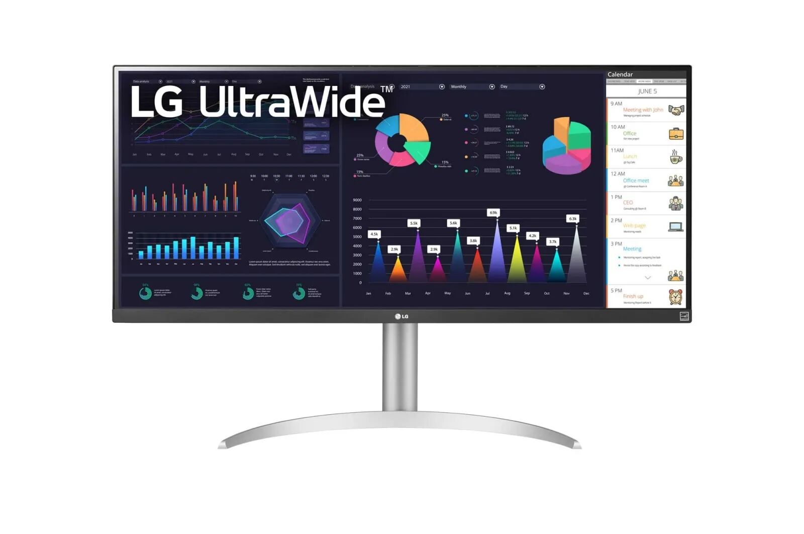 LG 34WQ65X-W Monitor PC 86,4 cm (34") 2560 x 1080 Pixel UltraWide Quad HD LCD Grigio [34WQ65X-W.AEU]