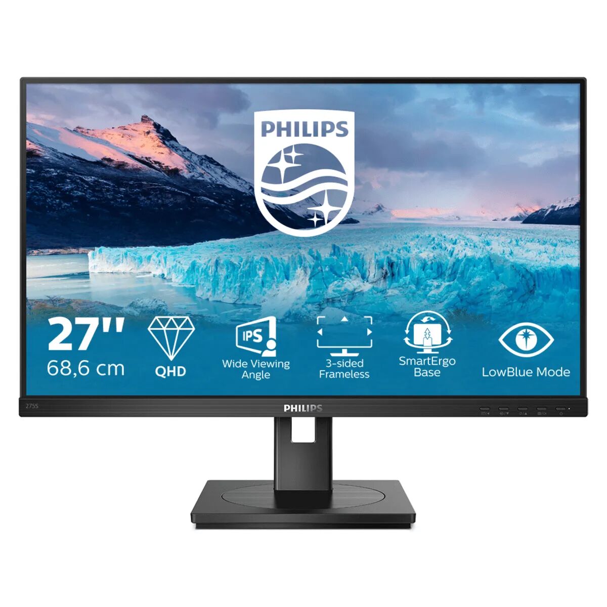 Philips Monitor  S Line 275S1AE/00 LED display 68,6 cm (27") 2560 x 1440 Pixel 2K Ultra HD LCD Nero [275S1AE/00]