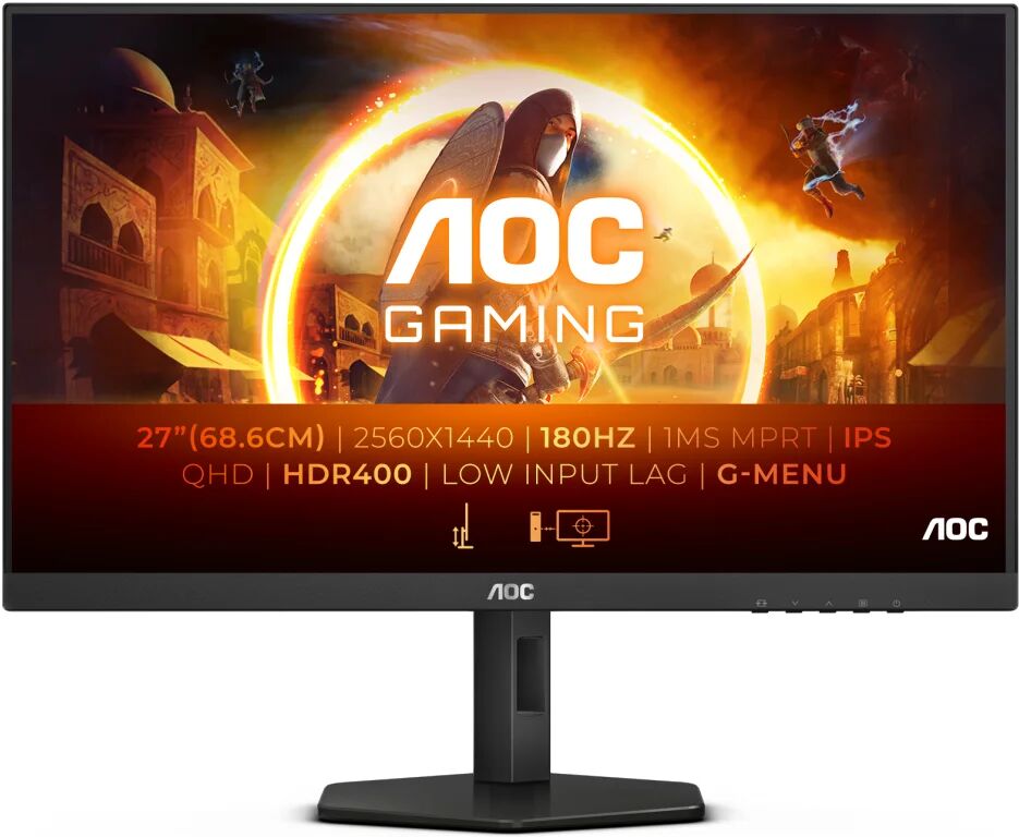 AOC Monitor  Q27G4X LED display 68,6 cm (27") 2560 x 1440 Pixel Quad HD LCD Nero, Rosso [Q27G4X]