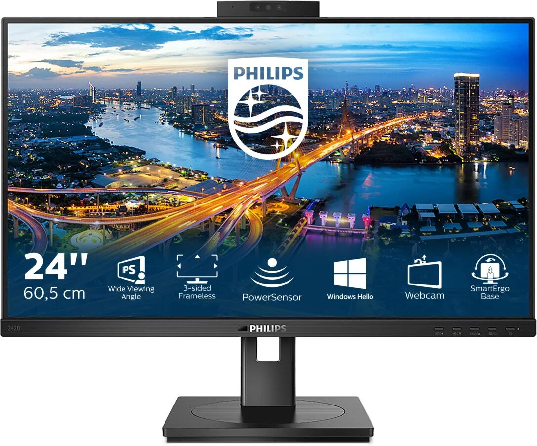 Philips Monitor  B Line 242B1H/00 LED display 60,5 cm (23.8") 1920 x 1080 Pixel Full HD Nero [242B1H/00]