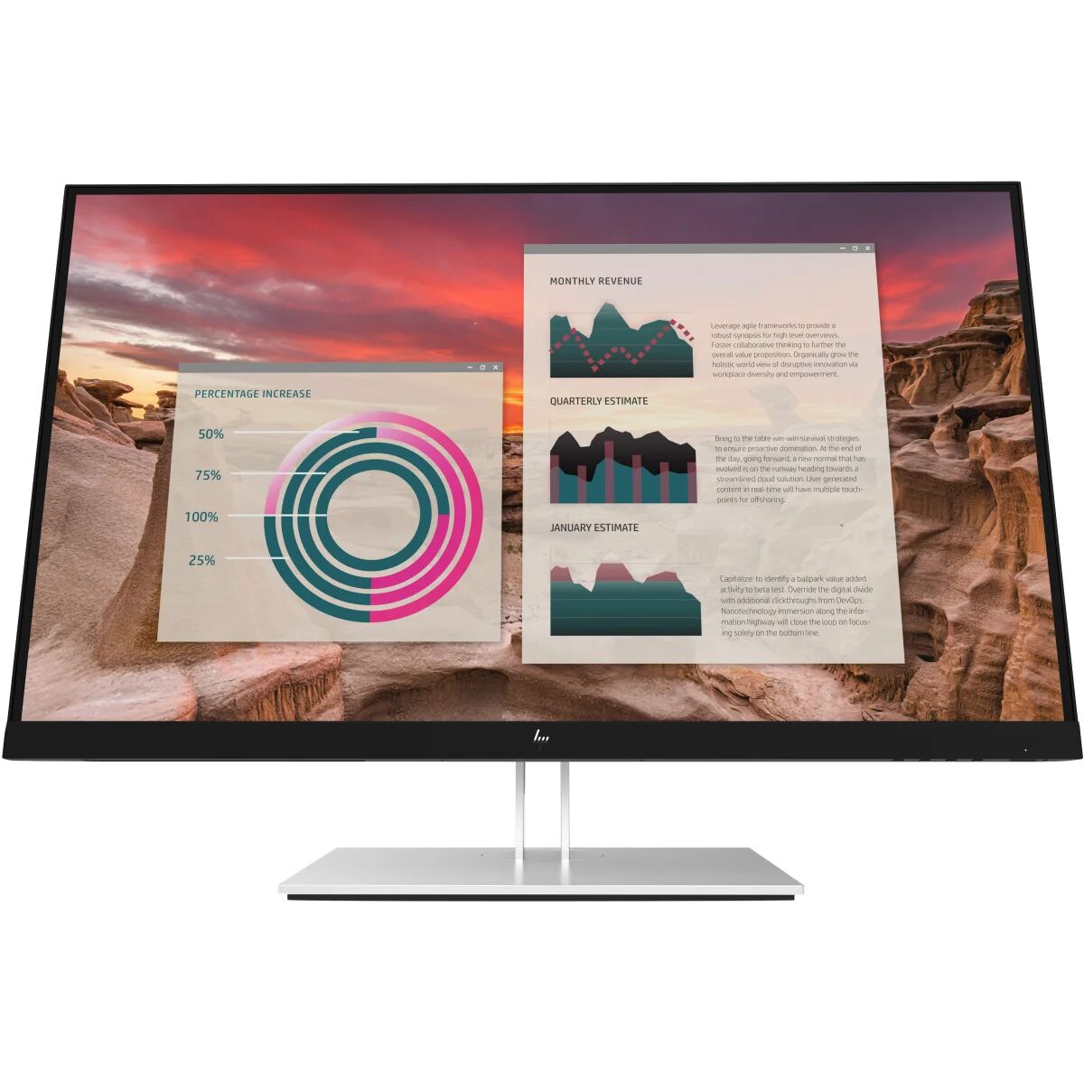 HP E27u G4 Monitor PC 68,6 cm (27") 2560 x 1440 Pixel Quad HD Nero, Argento [189T3AA#ABB]