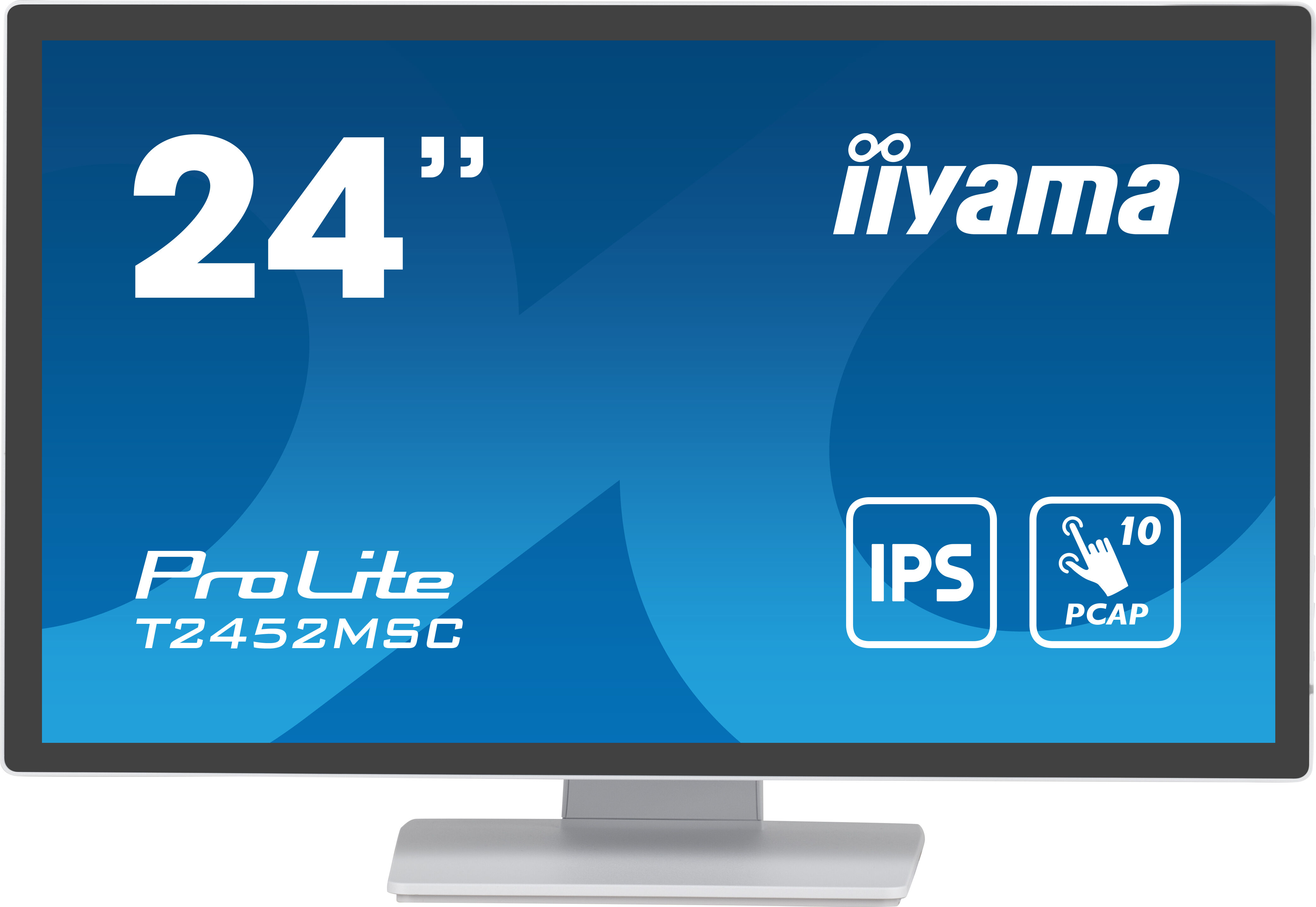 IIYAMA ProLite Monitor PC 60,5 cm (23.8") 1920 x 1080 Pixel Full HD LCD Touch screen Multi utente Bianco [T2452MSC-W1]