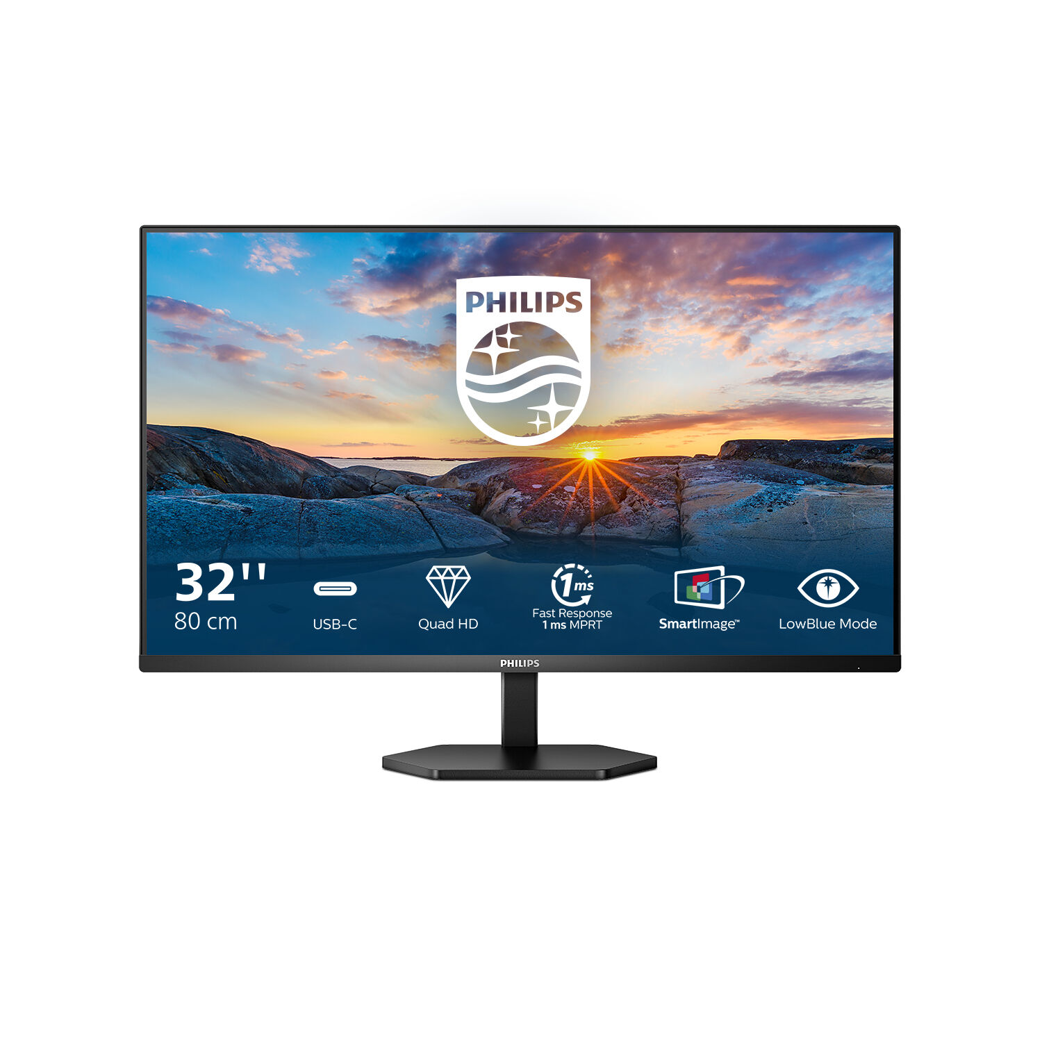 Philips 3000 series 32E1N3600LA/00 Monitor PC 80 cm (31.5") 2560 x 1440 Pixel Quad HD LCD Nero [32E1N3600LA/00]