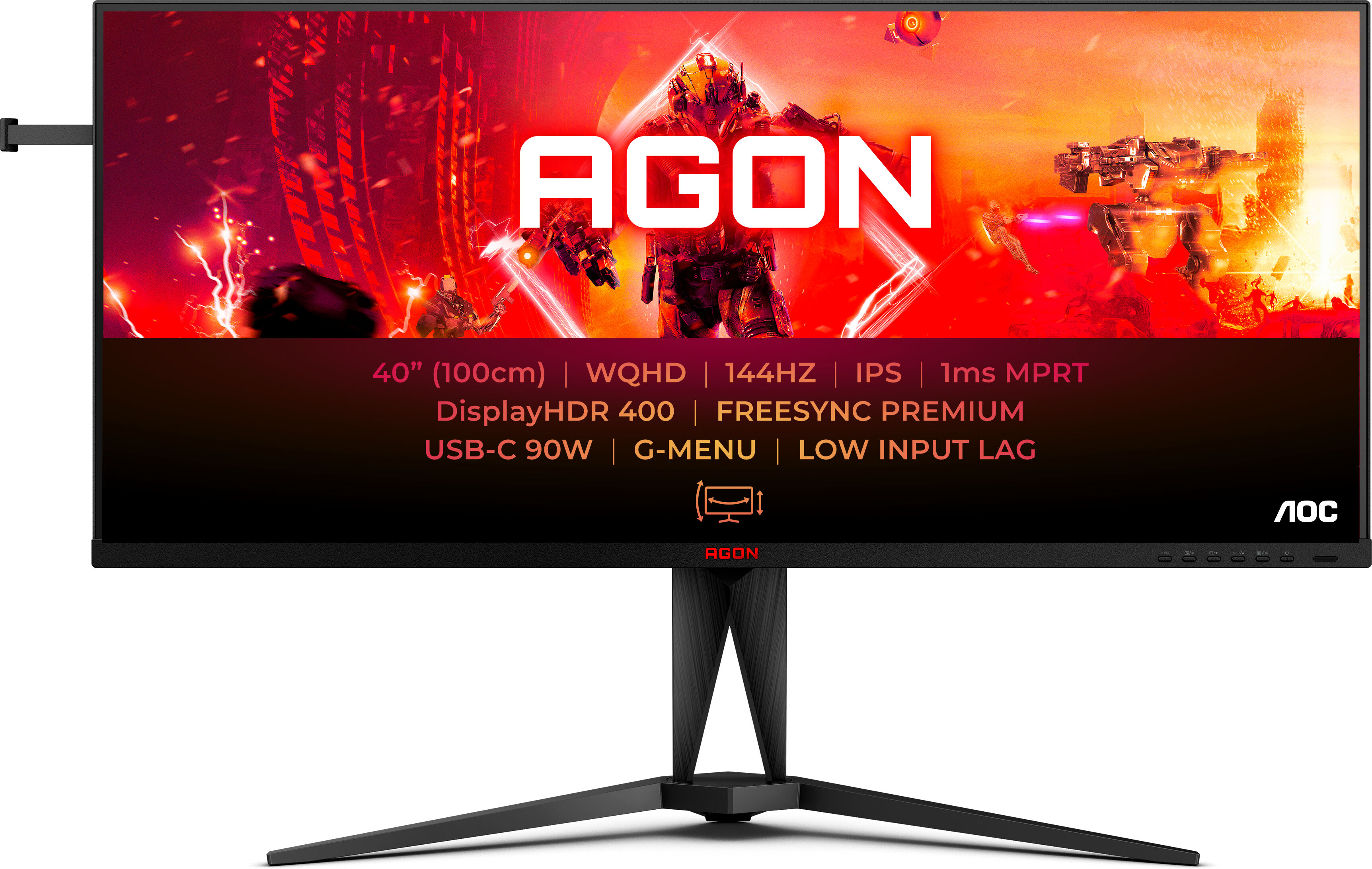 AOC AGON 5 AG405UXC Monitor PC 100,3 cm (39.5") 3440 x 1440 Pixel Wide Quad HD LCD Nero