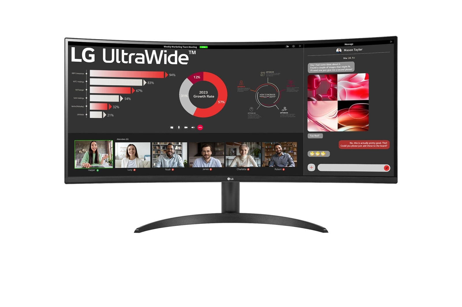 LG 34WR50QC-B.AEU Monitor PC 86,4 cm (34") 3440 x 1440 Pixel UltraWide Quad HD LCD Nero [34WR50QC-B.AEU]