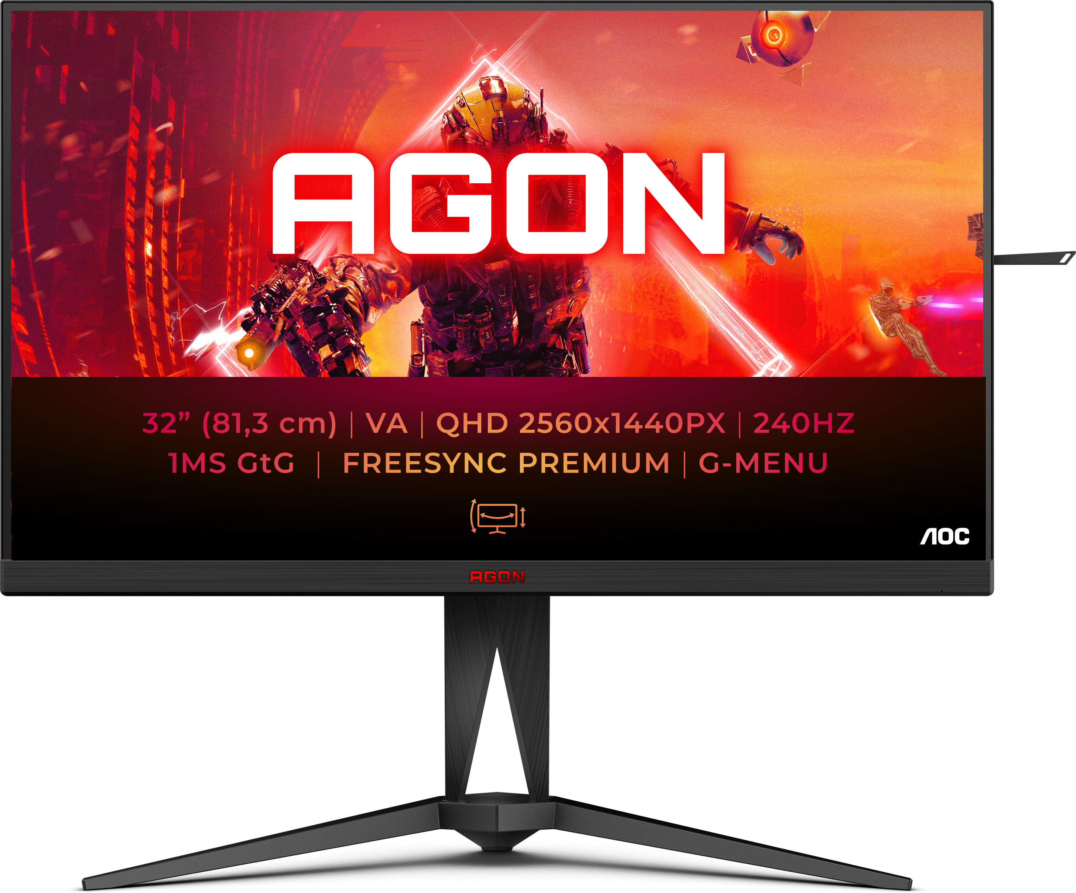 AOC Monitor  AGON 5 AG325QZN/EU LED display 80 cm (31.5") 2560 x 1440 Pixel Quad HD Nero