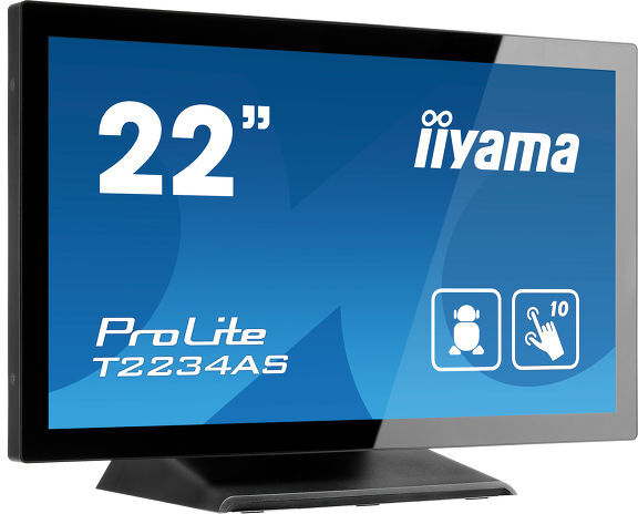 IIYAMA ProLite T2234AS-B1 Monitor PC 54,6 cm (21.5") 1920 x 1080 Pixel Full HD Touch screen Multi utente Nero [T2234AS-B1]