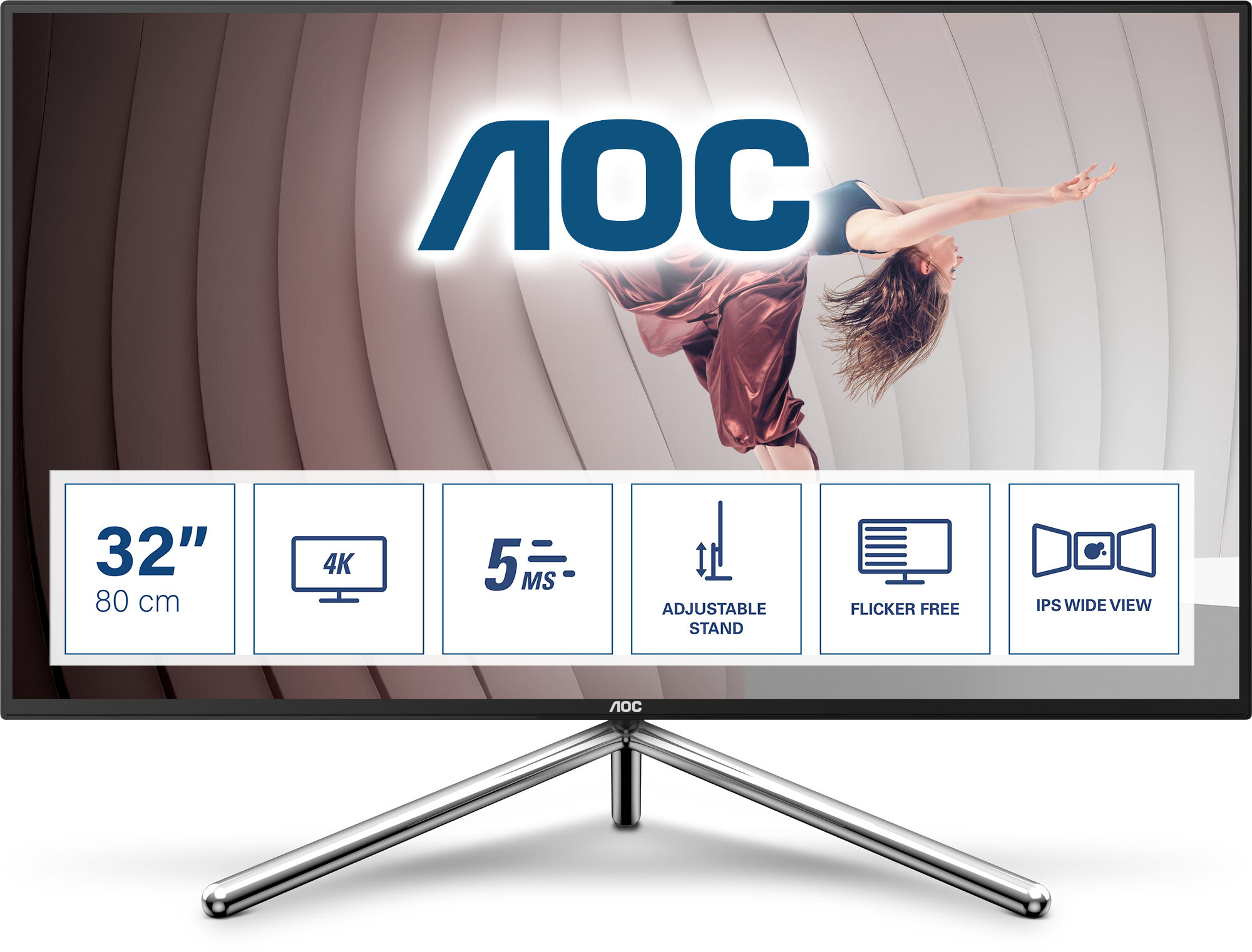 AOC U32U1 Monitor PC 80 cm (31.5") 3840 x 2160 Pixel 4K Ultra HD LED Nero [U32U1]