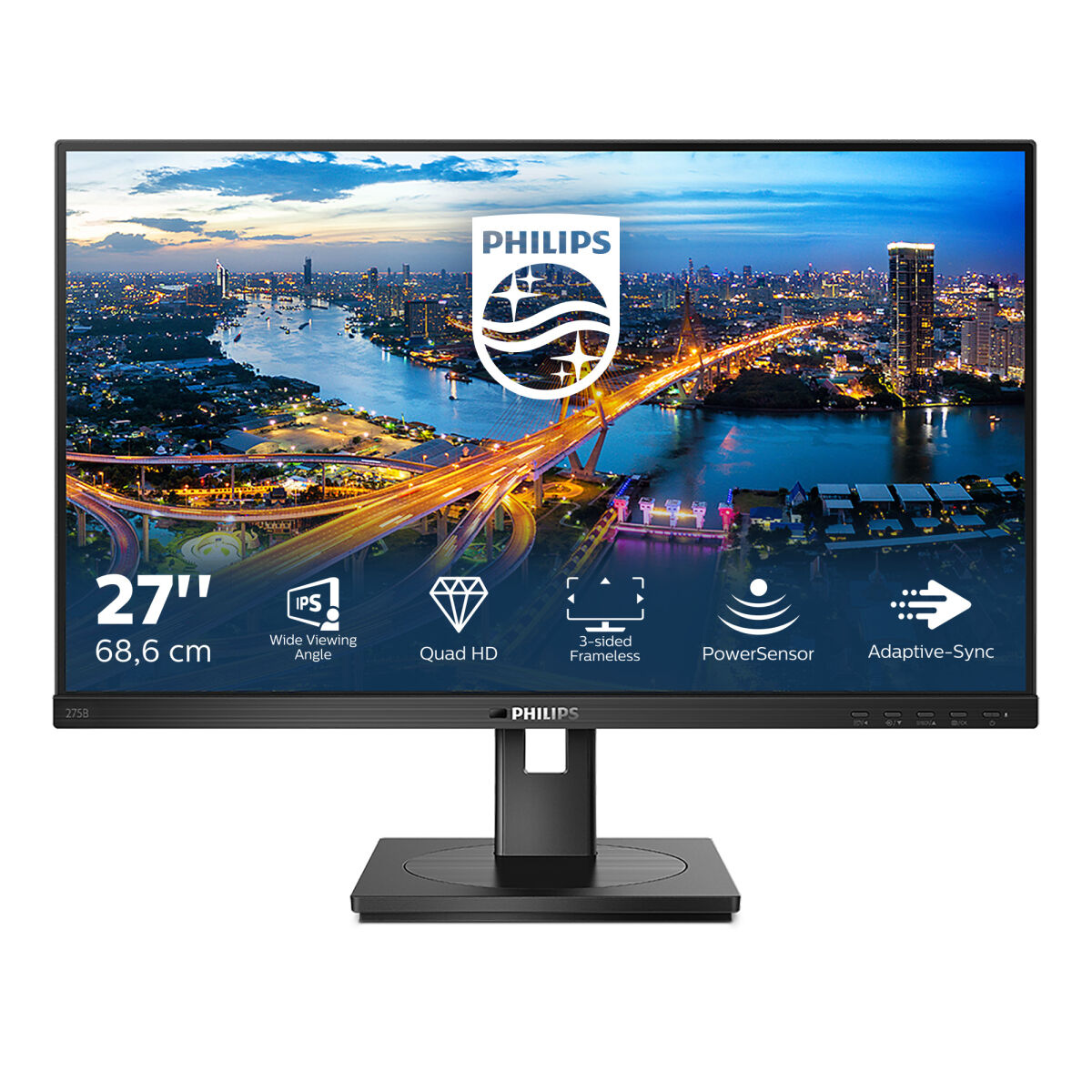 Philips Monitor  B Line 275B1/00 LED display 68,6 cm (27") 2560 x 1440 Pixel 2K Ultra HD LCD Nero [275B1/00]
