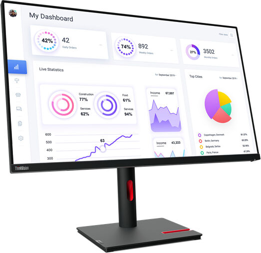 Lenovo Monitor  ThinkVision T32p-30 LED display 80 cm (31.5") 3840 x 2160 Pixel 4K Ultra HD Nero [63D2GAT1UK]