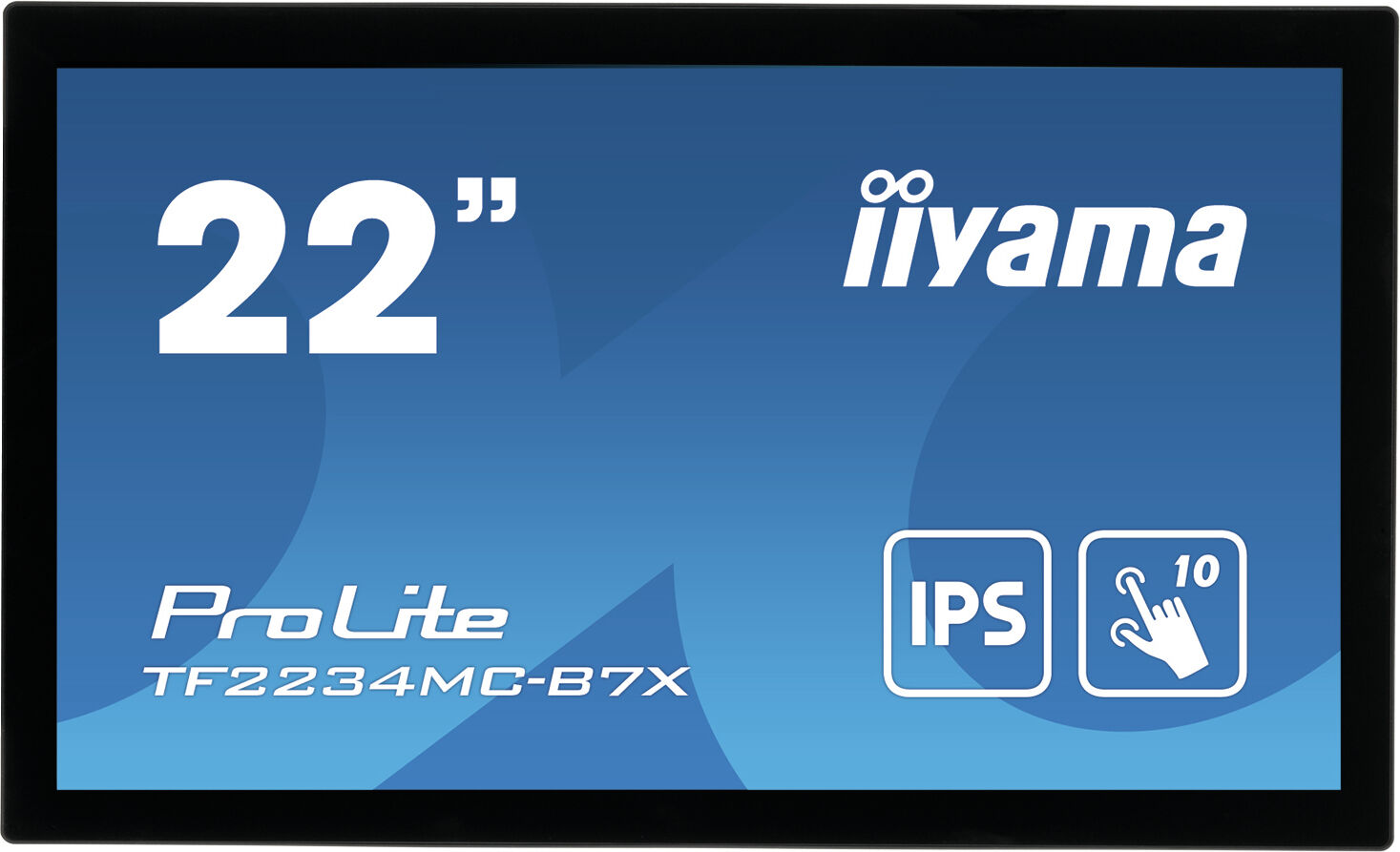 IIYAMA ProLite TF2234MC-B7X Monitor PC 54,6 cm (21.5") 1920 x 1080 Pixel Full HD LED Touch screen Multi utente Nero [TF2234MC-B7X]