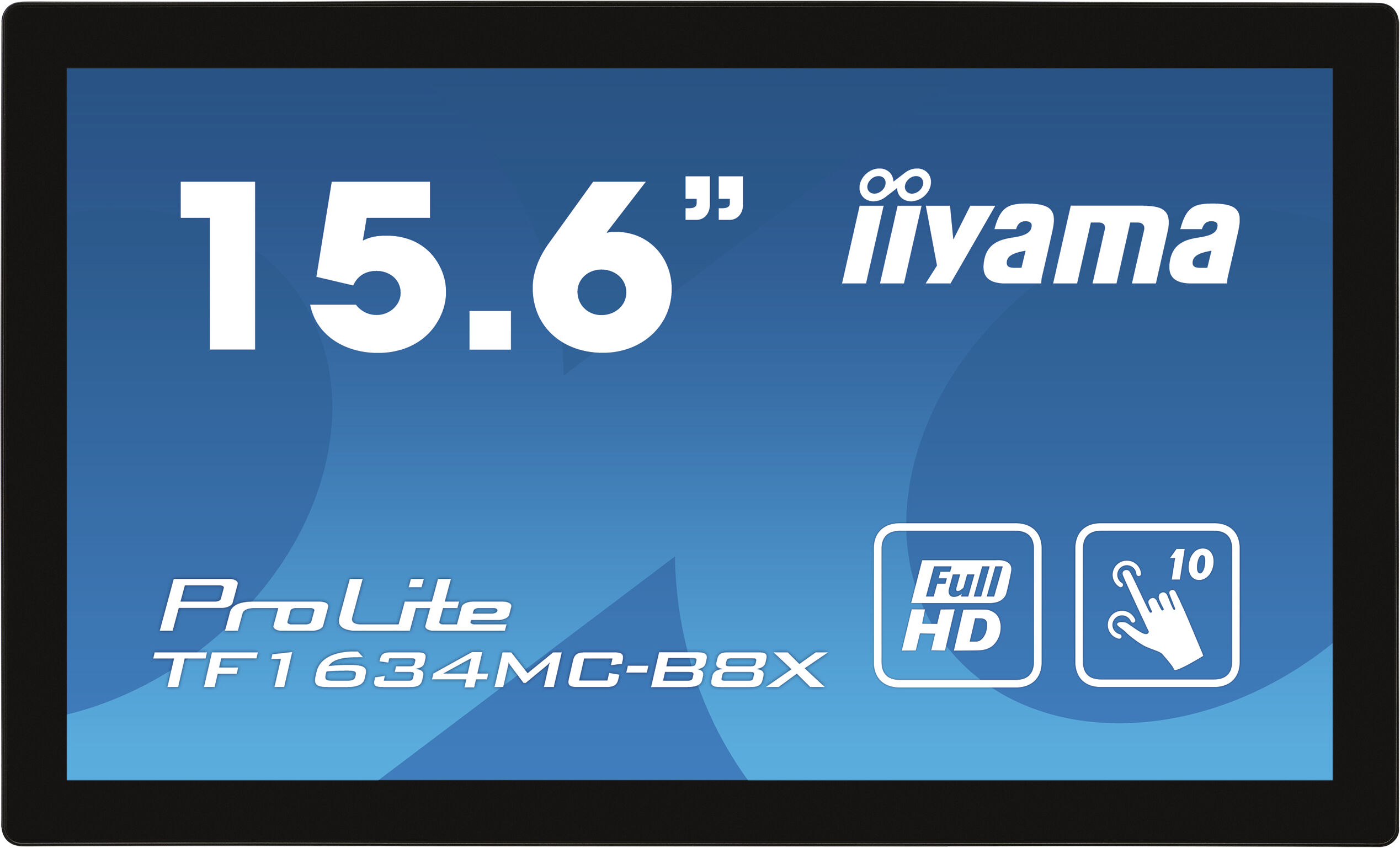 IIYAMA ProLite TF1634MC-B8X Monitor PC 39,6 cm (15.6") 1920 x 1080 Pixel Full HD LED Touch screen Multi utente Nero [TF1634MC-B8X]