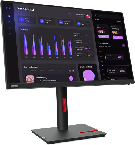 Lenovo Monitor  ThinkVision T24i-30 LED display 60,5 cm (23.8") 1920 x 1080 Pixel Full HD Nero [63CFMATXUK]