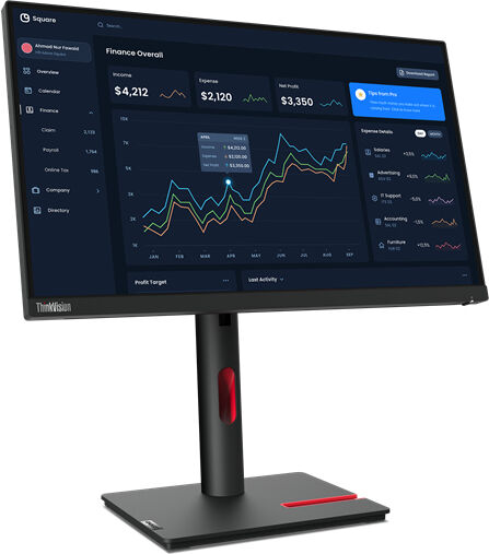 Lenovo Monitor  ThinkVision T23i-30 LED display 58,4 cm (23") 1920 x 1080 Pixel Full HD Nero [63B2MAT6UK]