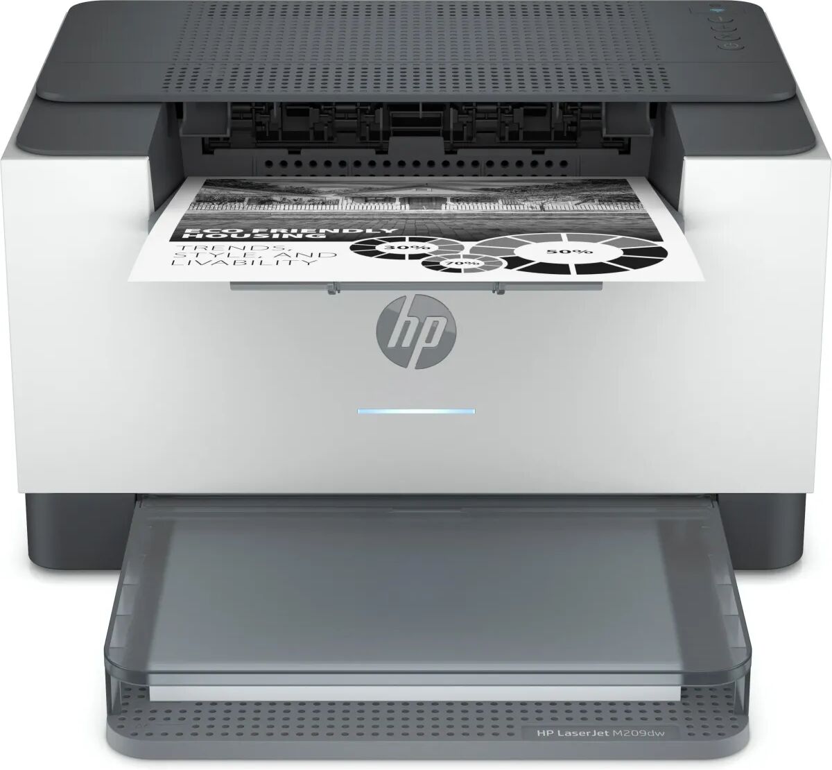 HP Stampante laser  LaserJet M209dw, Bianco e nero, per Abitazioni piccoli uffici, Stampa, Stampa fronte/retro; dimensioni compatte; risparmio energetico; Wi-Fi dual band [LaserJet M209dw]