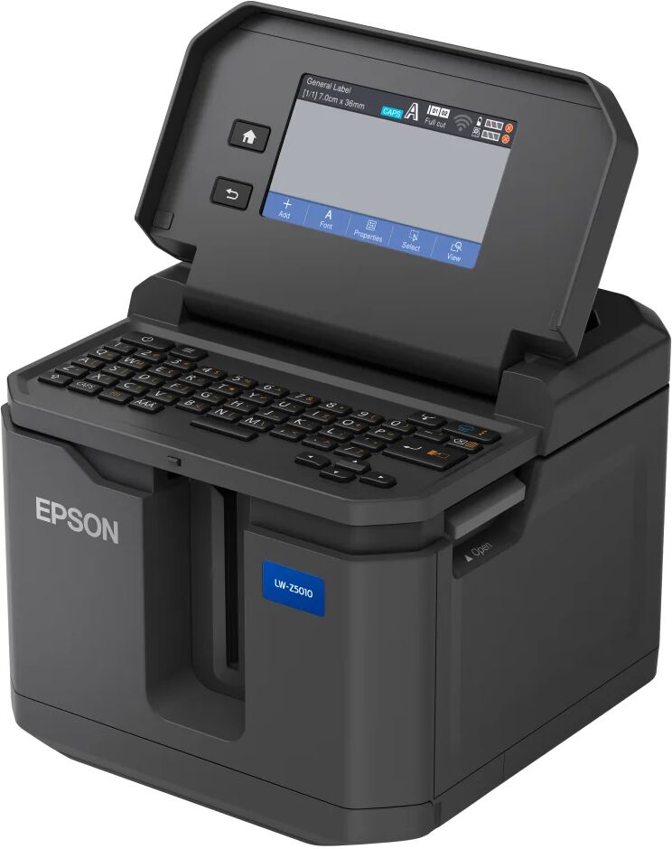 Epson Stampante per etichette/CD  LabelWorks LW-Z5010BE QZ stampante etichette (CD) Trasferimento termico 360 x DPI 50 mm/s Con cavo e senza Collegamento ethernet LAN Wi-Fi QWERTZ [C51CG52210]