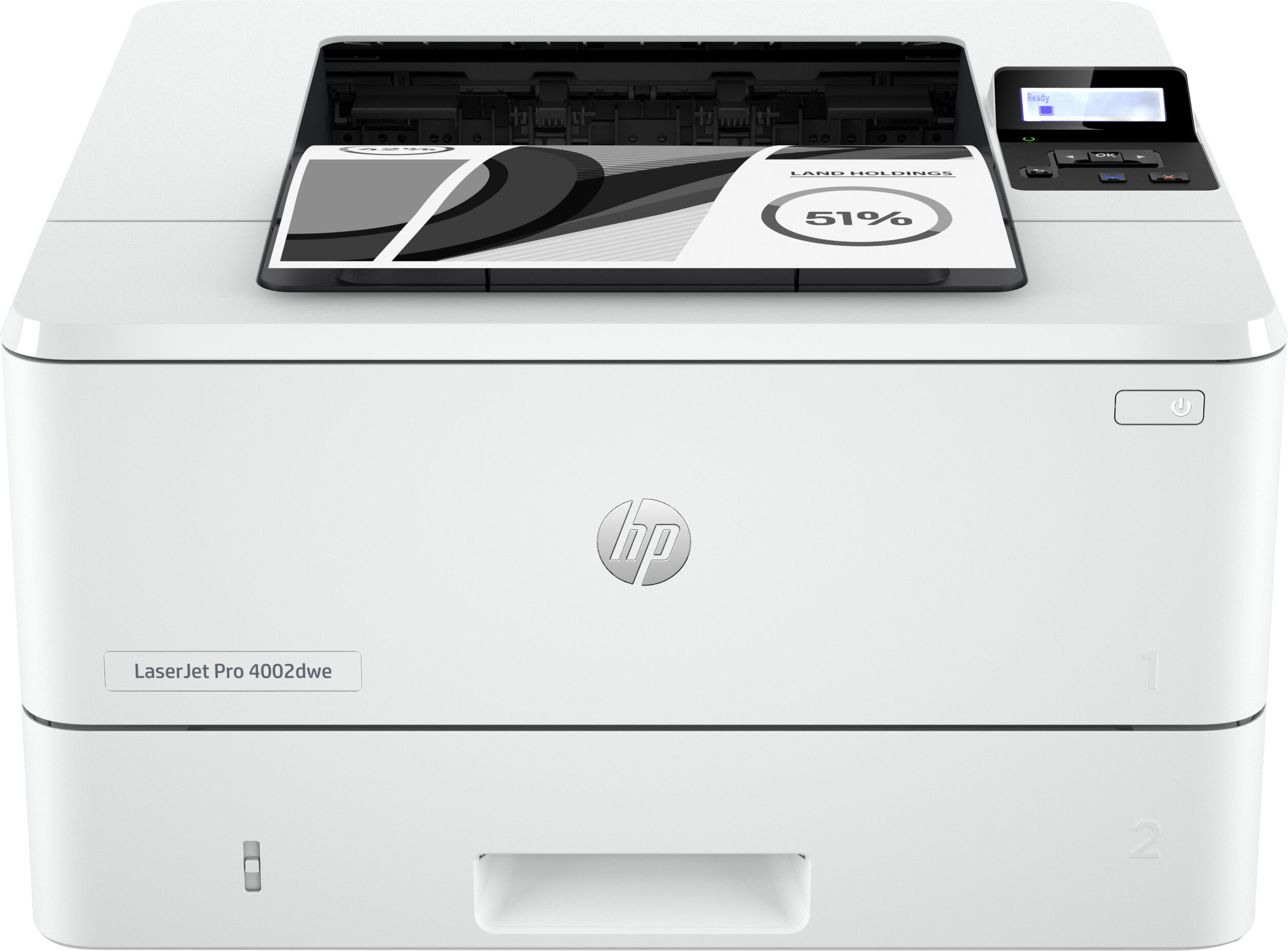 HP Stampante laser  LaserJet Pro 4002dwe, Bianco e nero, per Piccole medie imprese, Stampa, wireless; +; idonea a Instant Ink; stampa da smartphone o tablet [2Z606E]